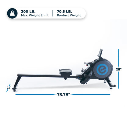 Echelon Row Sport 2 Foldable Rowing Machine with Magnetic Resistance & Bluetooth