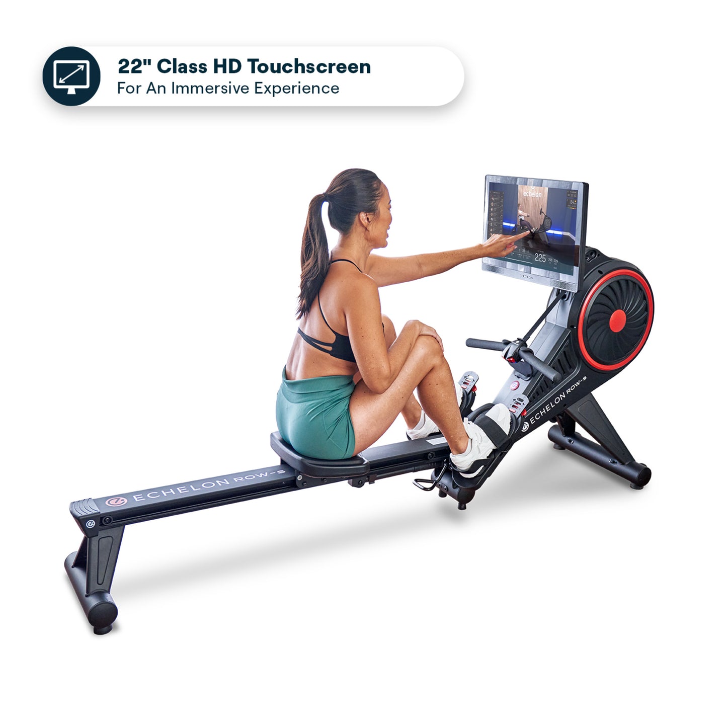 Echelon Row-S Indoor Rowing Machine with 22" class Rotating HD Touchscreen and Magnetic Resistance