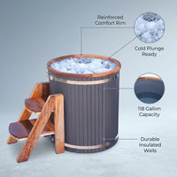 Cold Therapy 1 Person Ice Bath 118 Gallon Cold Plunge 37.5" X 33.25" — Lifestyle